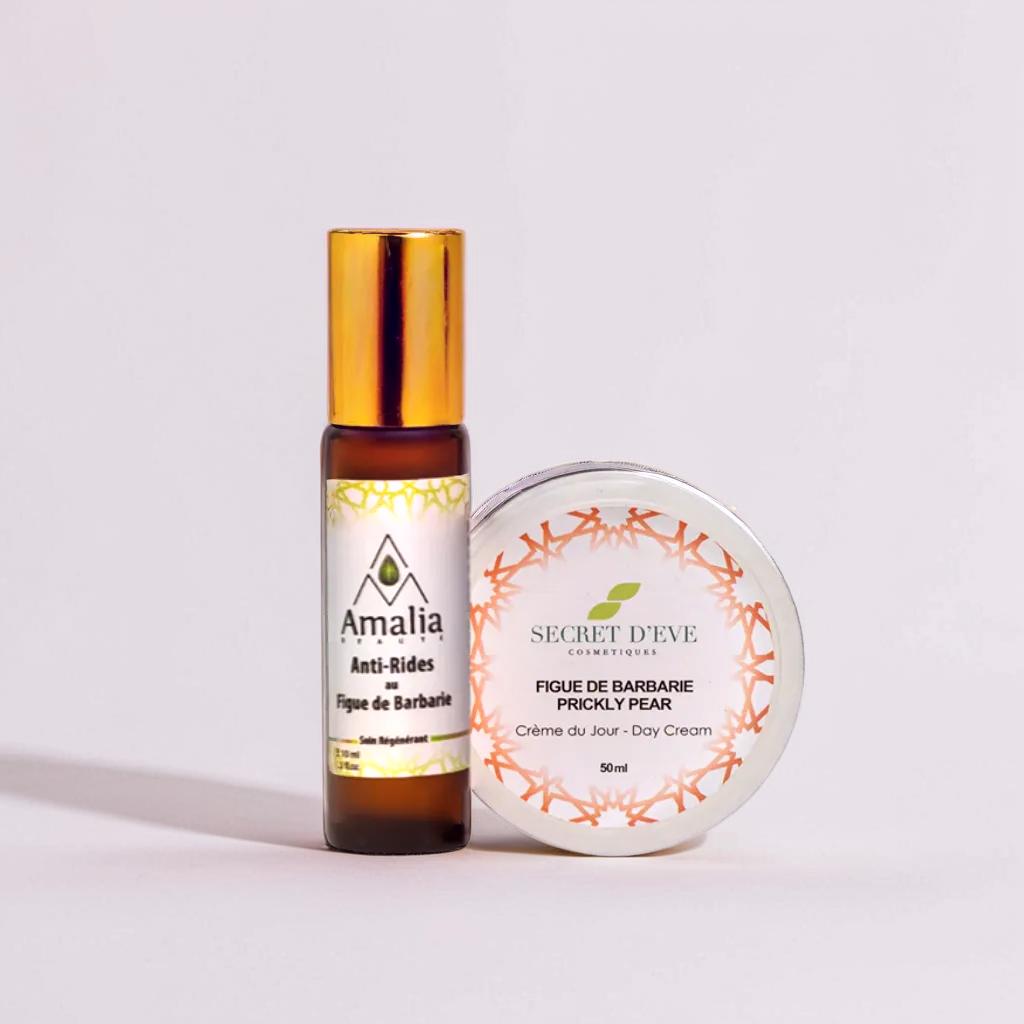 Anti aging Skincare Duo: Anti-Wrinkles Oil & Prickly Pears Day Cream